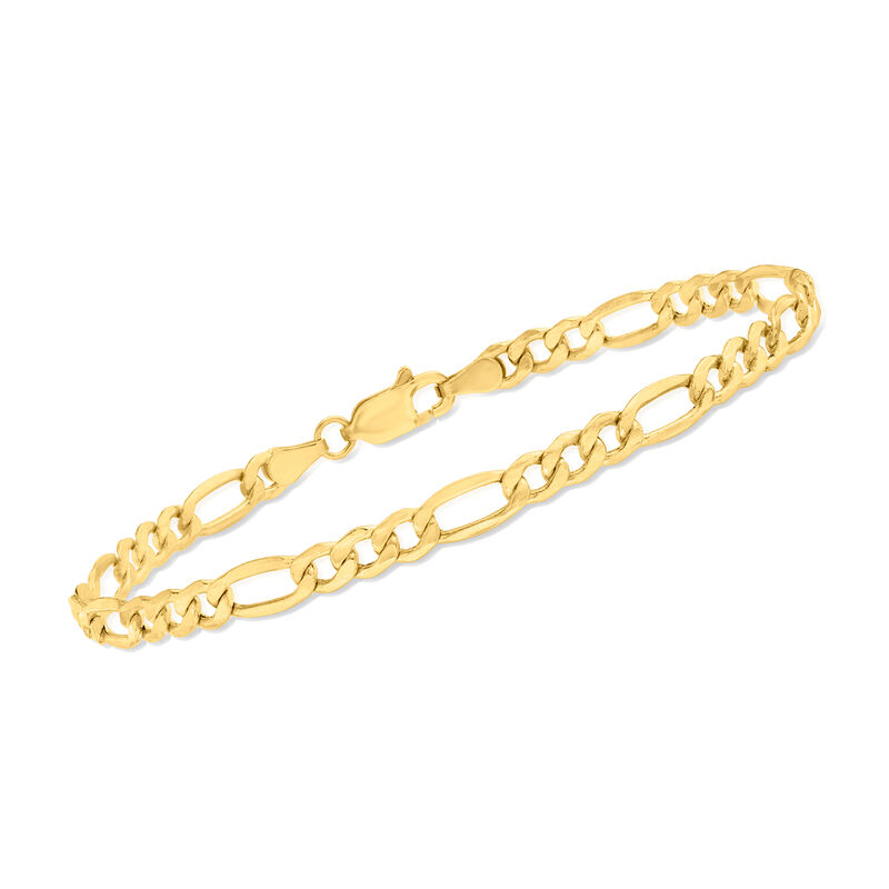 4.2mm 14kt Yellow Gold Figaro-Link Bracelet image number 0