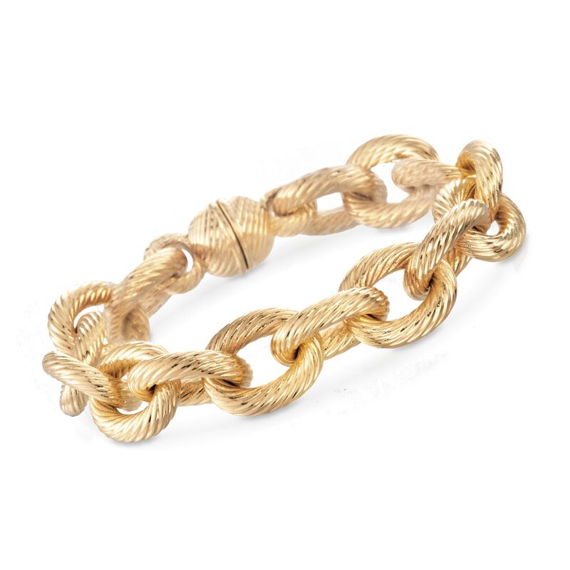 Andiamo Italian 14kt Yellow Gold Cable Link Bracelet image number 0
