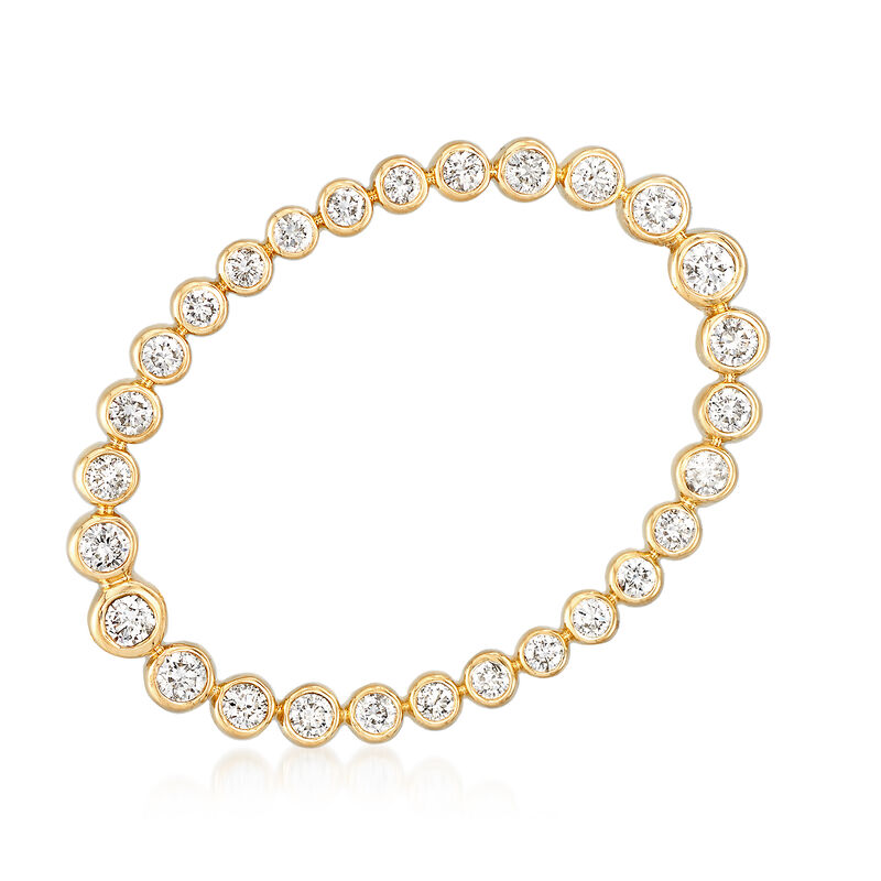 1.00 ct. t.w. Bezel-Set Diamond Pin in 14kt Yellow Gold  image number 0