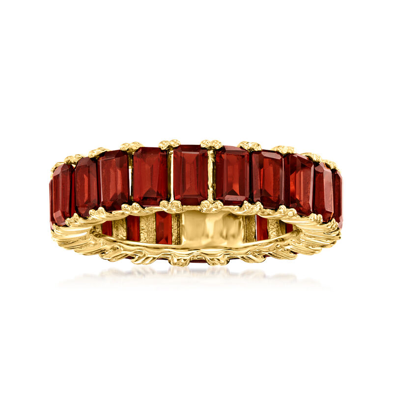 8.00 ct. t.w. Garnet Eternity Band in 18kt Gold Over Sterling image number 0