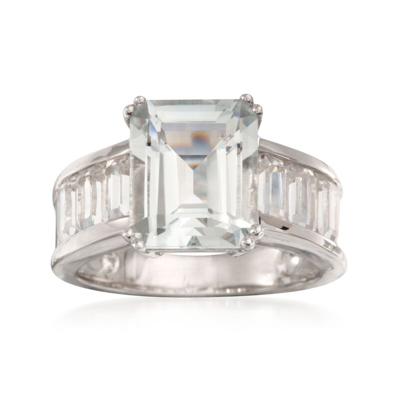 6.80 ct. t.w. White Topaz Ring in Sterling Silver image number 0