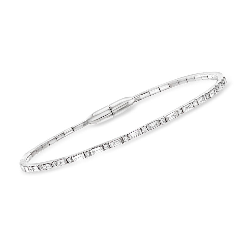 .72 ct. t.w. Diamond Magnetic Bangle Bracelet in 18kt White Gold image number 0