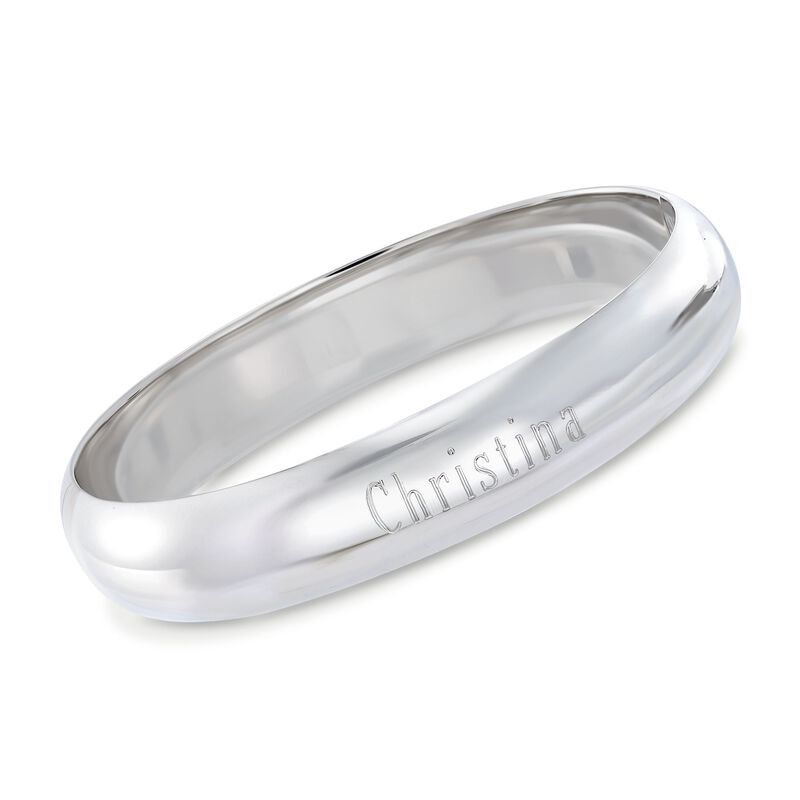 Sterling Silver Personalized Bangle Bracelet image number 0