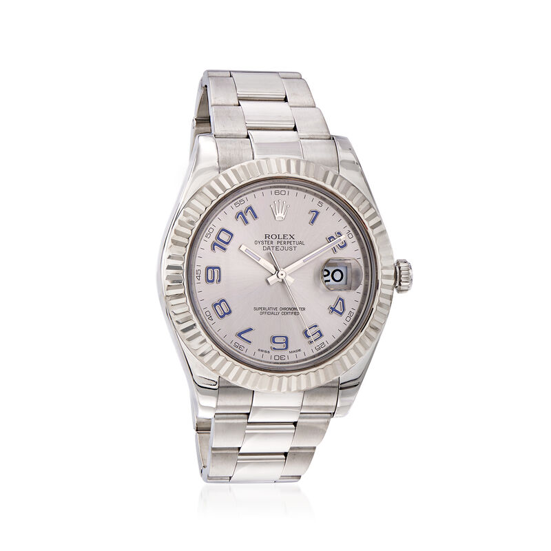 Pre-Owned Rolex Datejust II Men's 41mm Automatic Stainless Steel Watch with 18kt White Gold image number 0