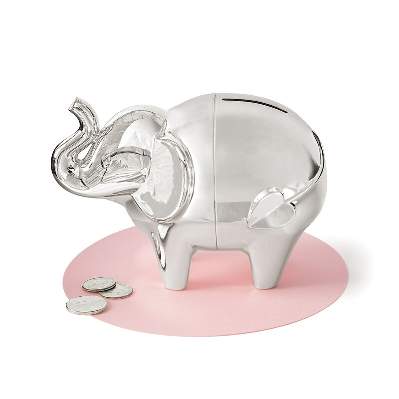 Vera Wang for Wedgwood "Love Always" Elephant Bank in Silverplate image number 0