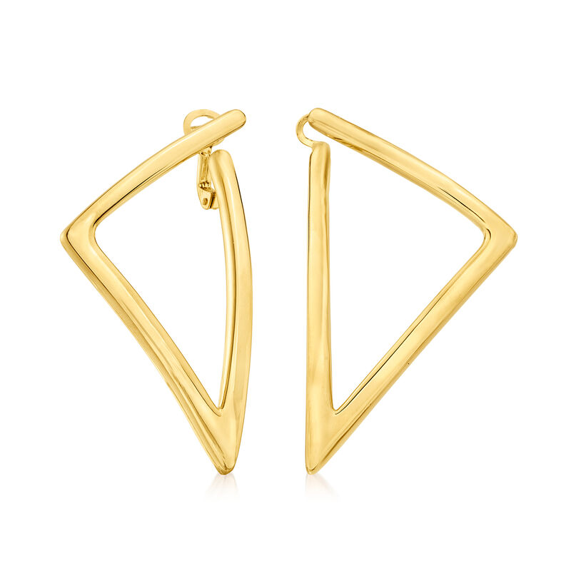 Roberto Coin "Oro" 18kt Yellow Gold Triangle Earrings  image number 2