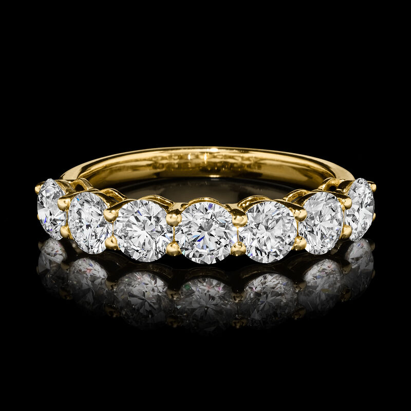 2.00 ct. t.w. Lab-Grown Diamond Seven-Stone Ring in 14kt Yellow Gold image number 2