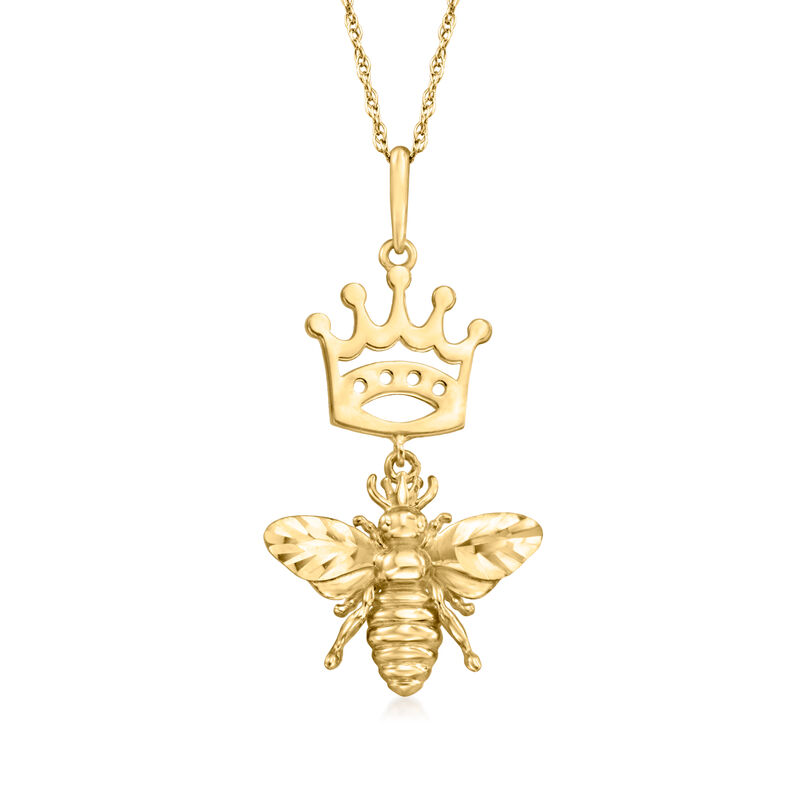 14kt Yellow Gold Queen Bee Pendant image number 2