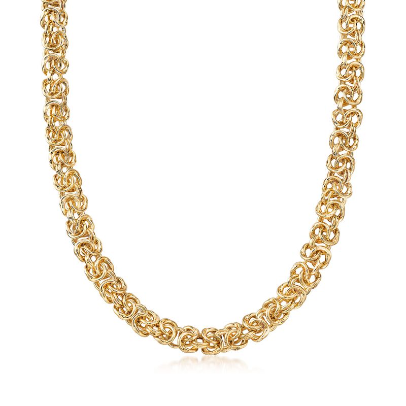 Italian Andiamo 14kt Yellow Gold Byzantine Necklace image number 0