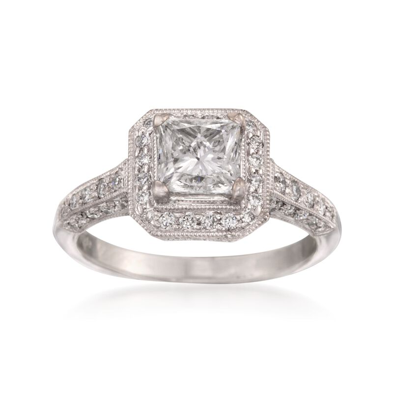 1.63 ct. t.w. Certified Diamond Engagement Ring in 18kt White Gold image number 0