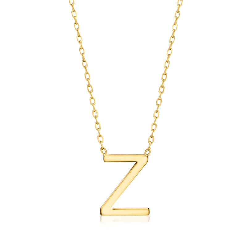 Italian 14kt Yellow Gold Initial Necklace image number 1