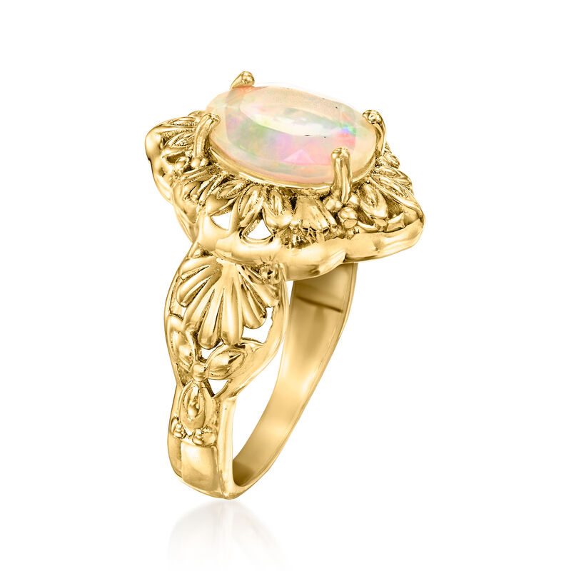 Opal Marquise-Shaped Ring in 18kt Gold Over Sterling image number 2