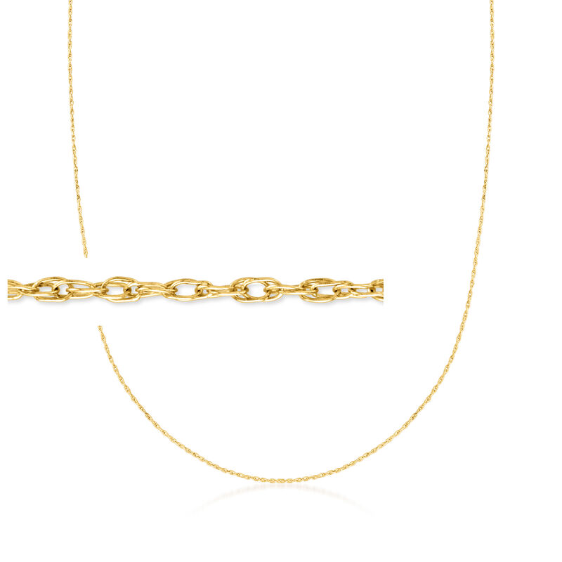 .7mm 14kt Yellow Gold Rope-Chain Necklace image number 0