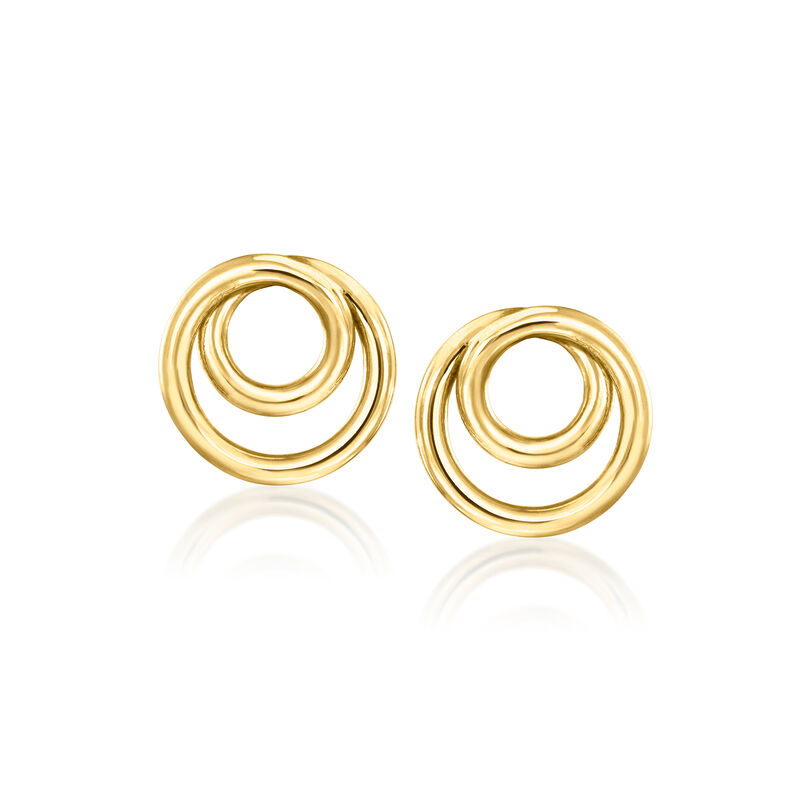 Italian 14kt Yellow Gold Swirl Earrings  image number 0