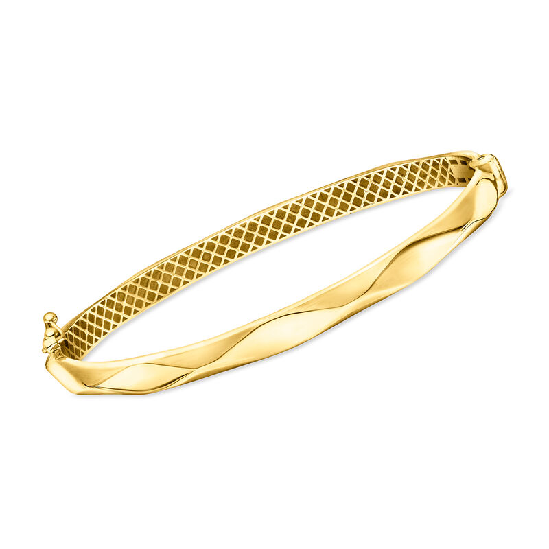18kt Gold Vermeil Geometric Bangle Bracelet image number 0