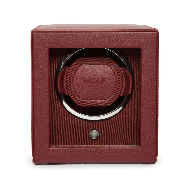 WOLF "Cub" Bordeaux Vegan Leather Watch Winder image number 0