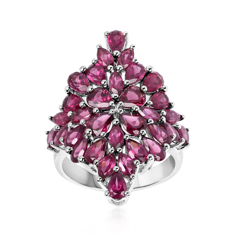 6.85 ct. t.w. Rhodolite Garnet Cluster Ring in Sterling Silver image number 0