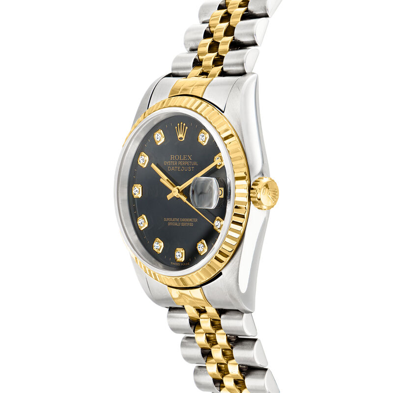 Pre-Owned Rolex Datejust Men's 36mm Automatic Stainless Steel and 18kt Yellow Gold Watch image number 1