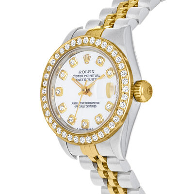 Pre-Owned Rolex Datejust Women's 26mm Automatic Stainless Steel Watch with 14kt and 18kt Yellow Gold