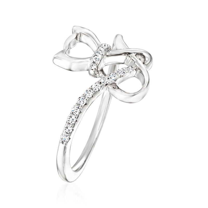 Diamond Cat Ring in Sterling Silver image number 2