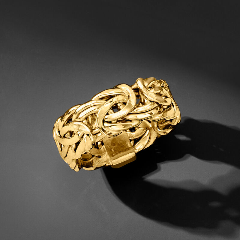 18kt Gold Over Sterling Byzantine Ring image number 3