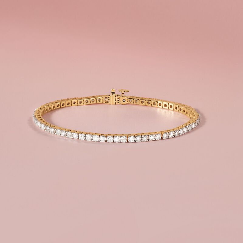 4.00 ct. t.w. Diamond Tennis Bracelet in 14kt Yellow Gold image number 3
