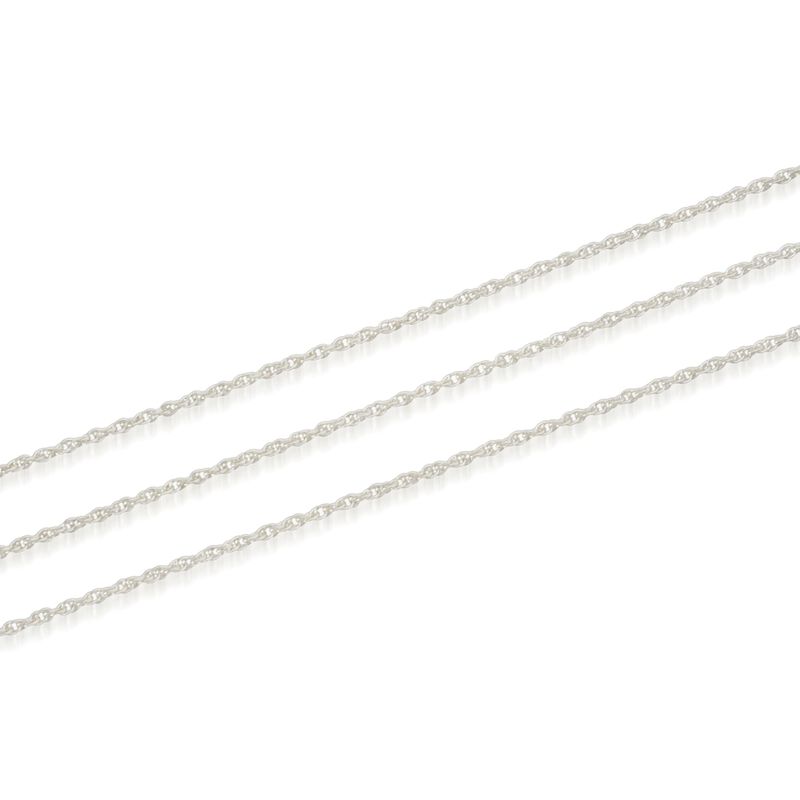 3mm Sterling Silver Three-Strand Rope Chain Necklace image number 3