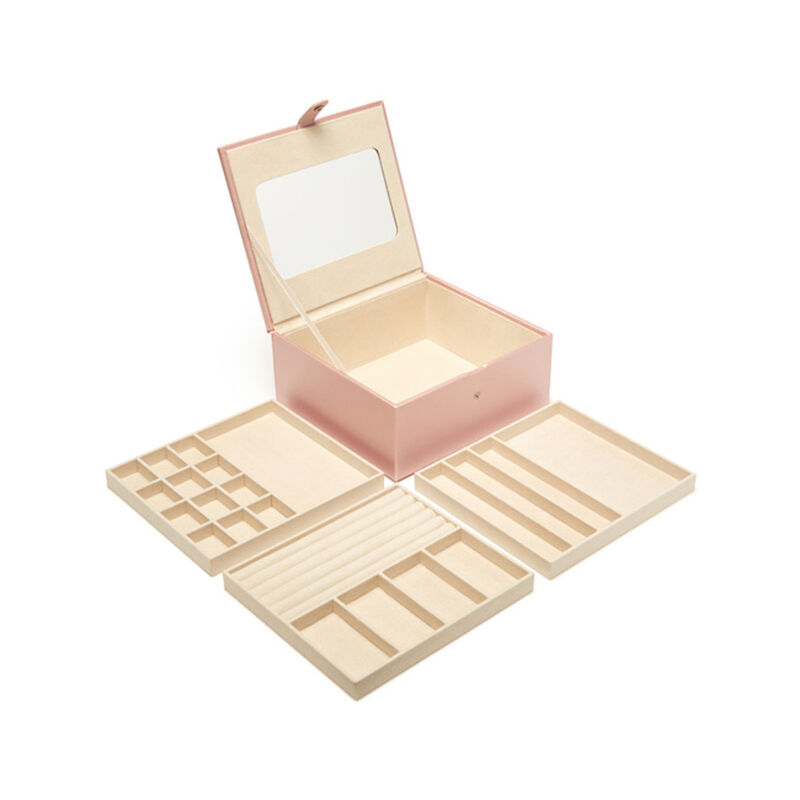 Brouk & Co. &quot;Jodi&quot; Pink Faux Leather Three-Tray Jewelry Box  image number 2
