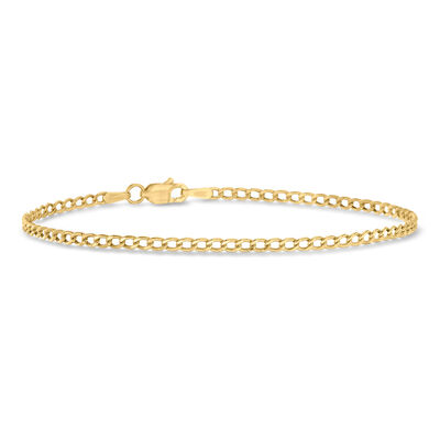 2.3mm 10kt Yellow Gold Curb-Link Bracelet