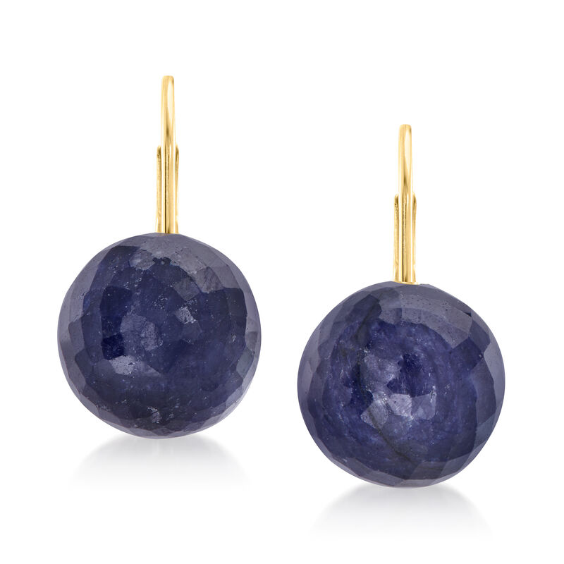 17.00 ct. t.w. Sapphire Bead Drop Earrings in 10kt Yellow Gold image number 0