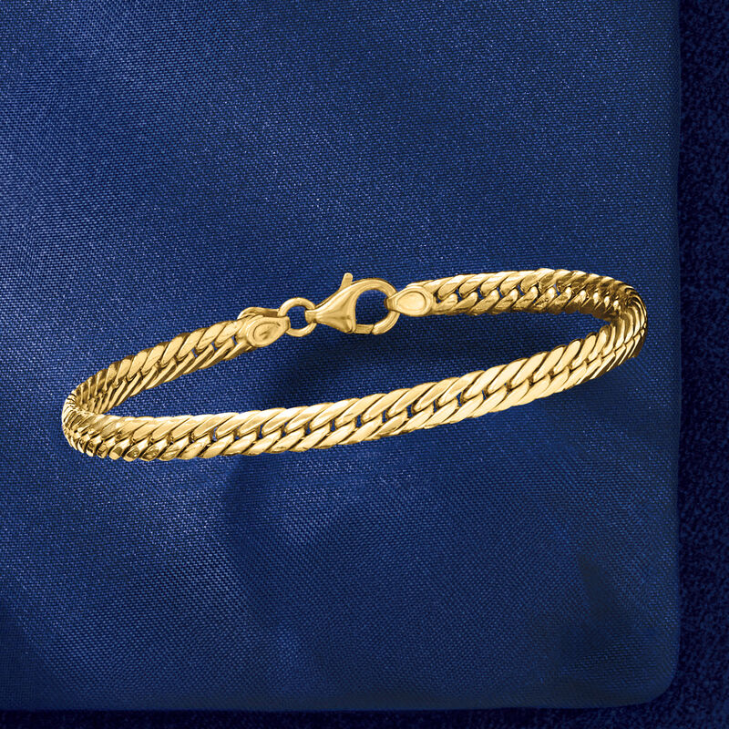 Italian 14kt Yellow Gold Cuban-Link Bracelet image number 4