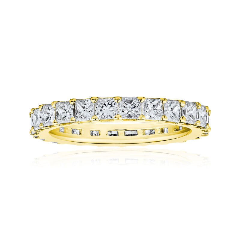 3.80 ct. t.w. Princess-Cut Diamond Eternity-Style Wedding Band in 14kt Yellow Gold image number 0