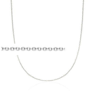 1.5mm 14kt White Gold Cable-Chain Necklace