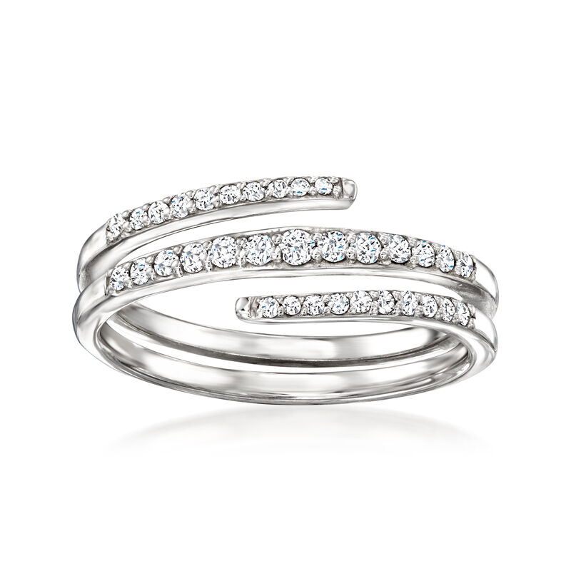 .33 ct. t.w. Diamond Wrap Ring in Sterling Silver image number 0