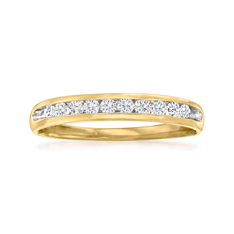 .25 ct. t.w. Diamond Wedding Band in 14kt Yellow Gold. Size 7.5 image number 0