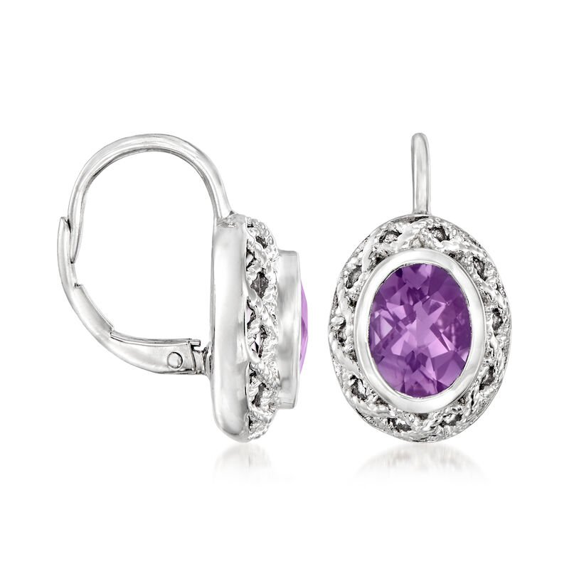 Andrea Candela "Rioja" 2.10 ct. t.w. Amethyst Drop Earrings in Sterling Silver  image number 2