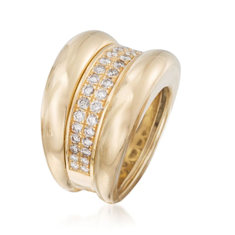 C. 2000 Vintage Chopard .70 ct. t.w. Diamond Ring in 18kt Yellow Gold. Size 5 image number 2