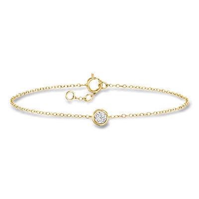 .20 Carat Lab-Grown Diamond Solitaire Bracelet in 14kt Yellow Gold