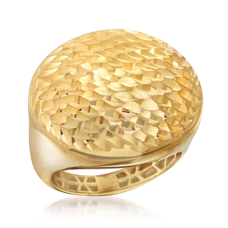 Italian 18kt Gold Over Sterling Round-Top Ring image number 3