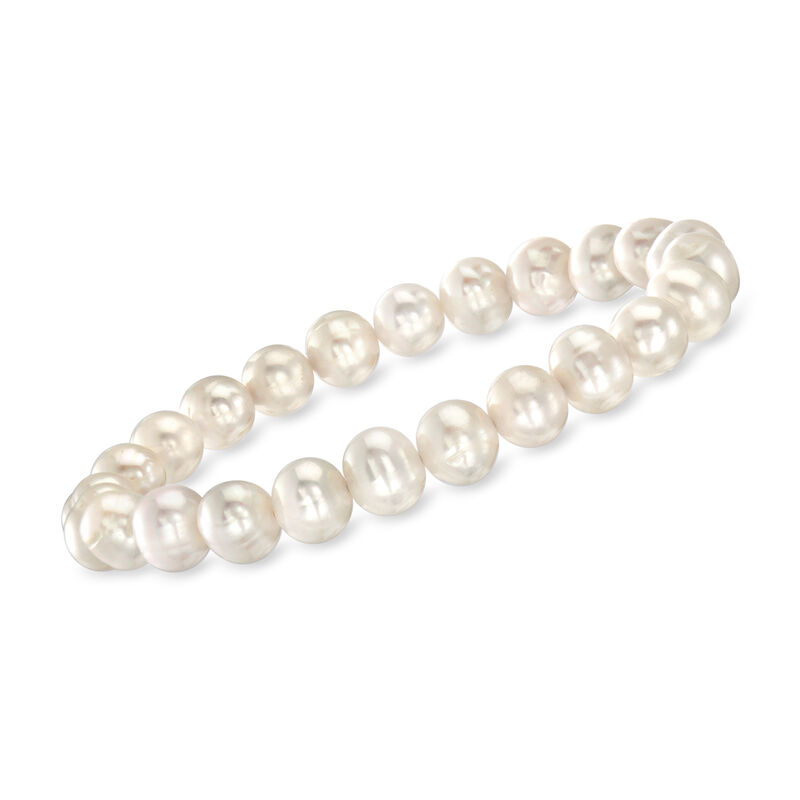 8.5-9mm Cultured Pearl Jewelry Set: Earrings, Bracelet and Necklace in Sterling Silver. 18&quot; image number 5
