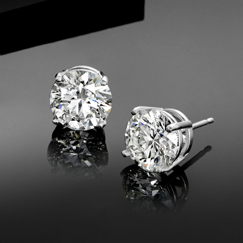 4.00 ct. t.w. Lab-Grown Diamond Stud Earrings in 14kt White Gold  image number 4