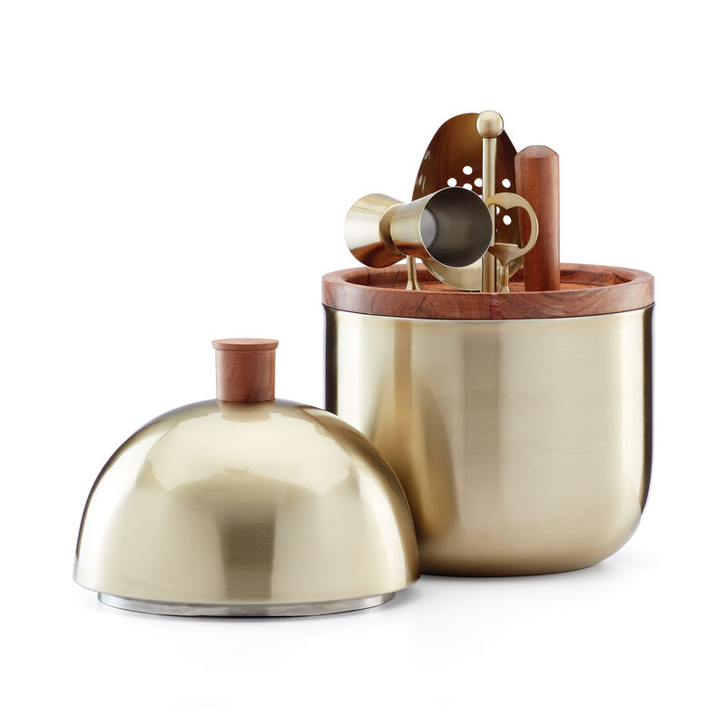 Lenox &quot;Cocktail Party&quot; 5-pc. Gold-Plated Stainless Steel Bar Tool Set image number 1