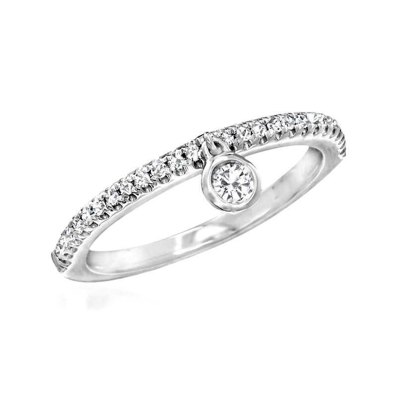 .21 ct. t.w. Diamond Dangle Ring in 14kt White Gold image number 3
