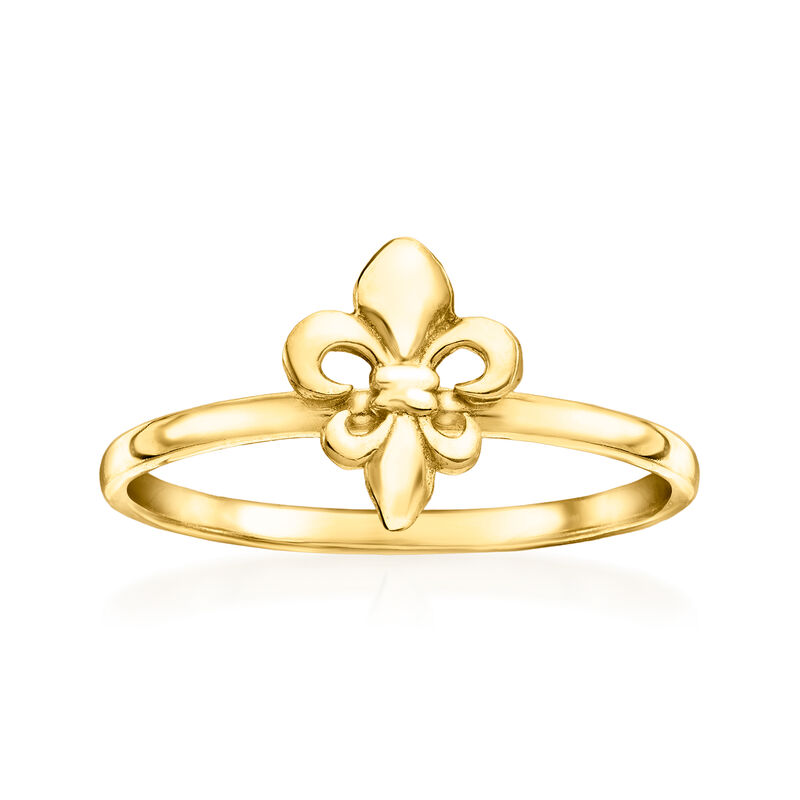 10kt Yellow Gold Fleur-De-Lis Ring image number 0