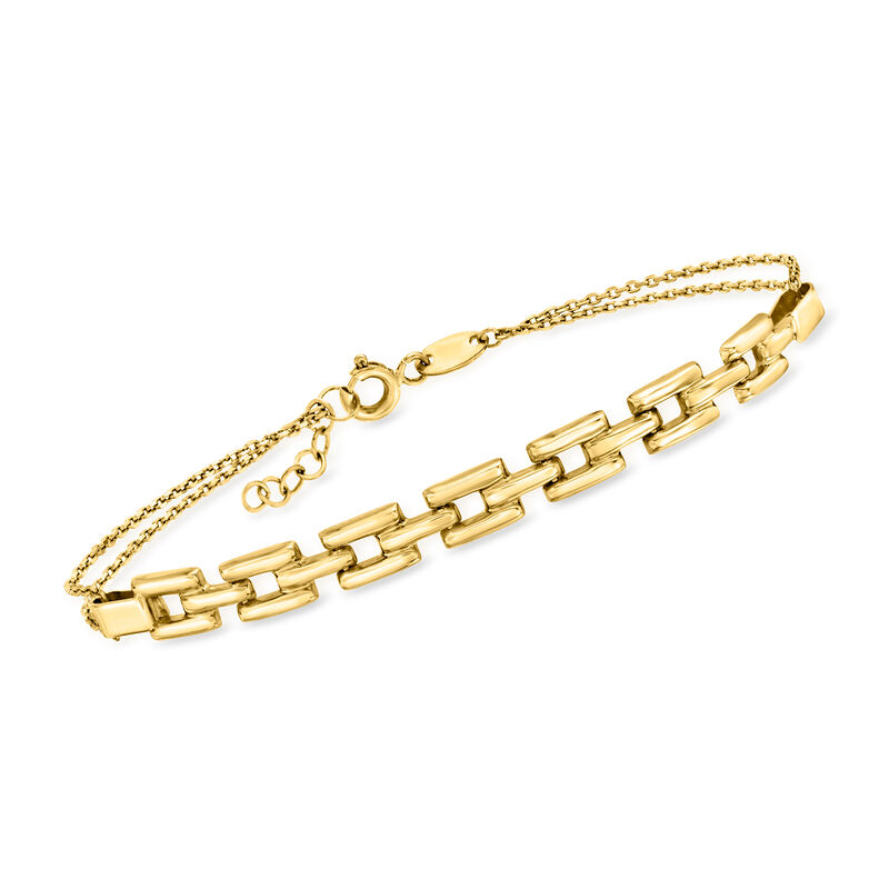 10kt Yellow Gold Panther-Link Bracelet image number 0