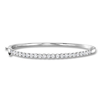 2.00 ct. t.w. Lab-Grown Diamond Bangle Bracelet in Sterling Silver