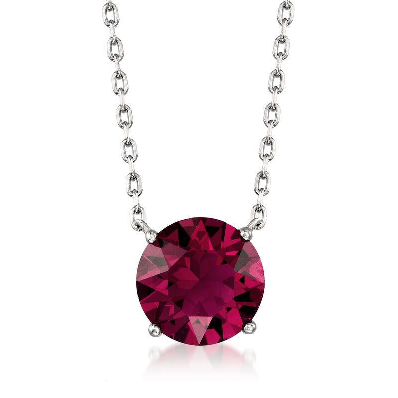 Jewelry Set: Ruby Red Swarovski Crystal Necklace and Earrings in Sterling Silver image number 3