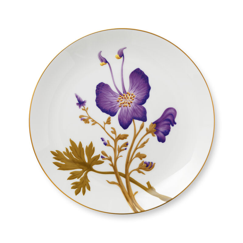 Royal Copenhagen &quot;Flora&quot; Porcelain Pansy Plate image number 0