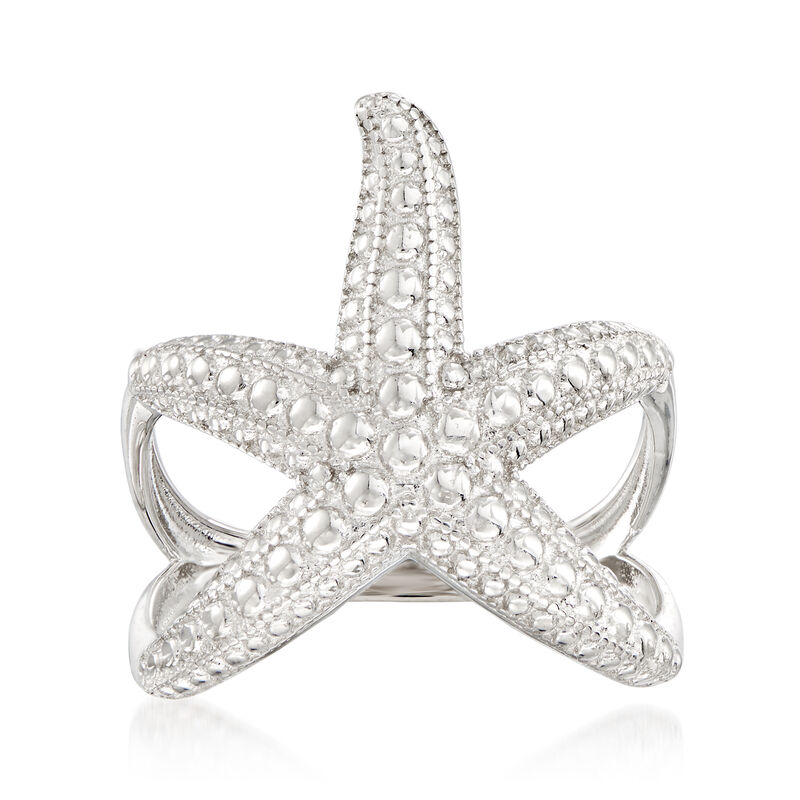 Sterling Silver Starfish Ring image number 0