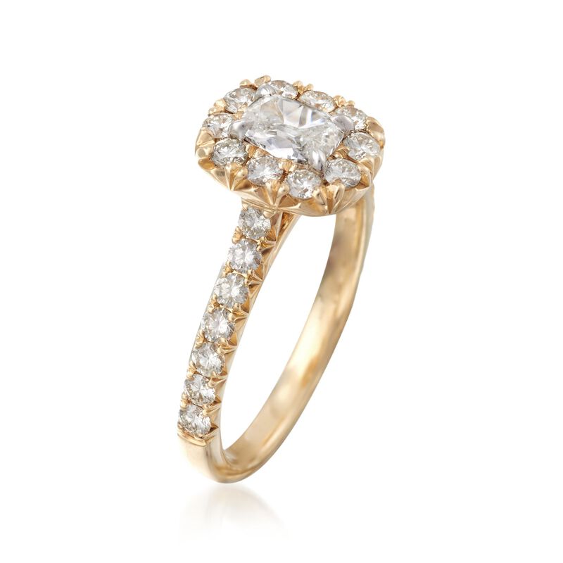 Henri Daussi 1.14 ct. t.w. Diamond Engagement Ring in 14kt Yellow Gold image number 2